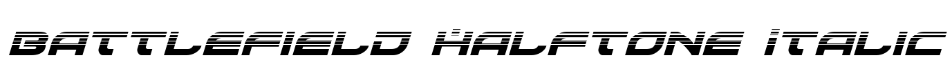 Battlefield Halftone Italic Font Image