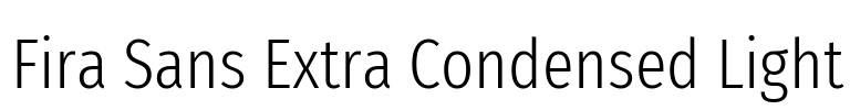 Fira Sans Extra Condensed Light