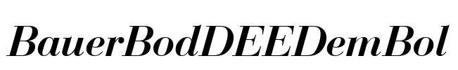 BauerBodDEEDemBol Font Image