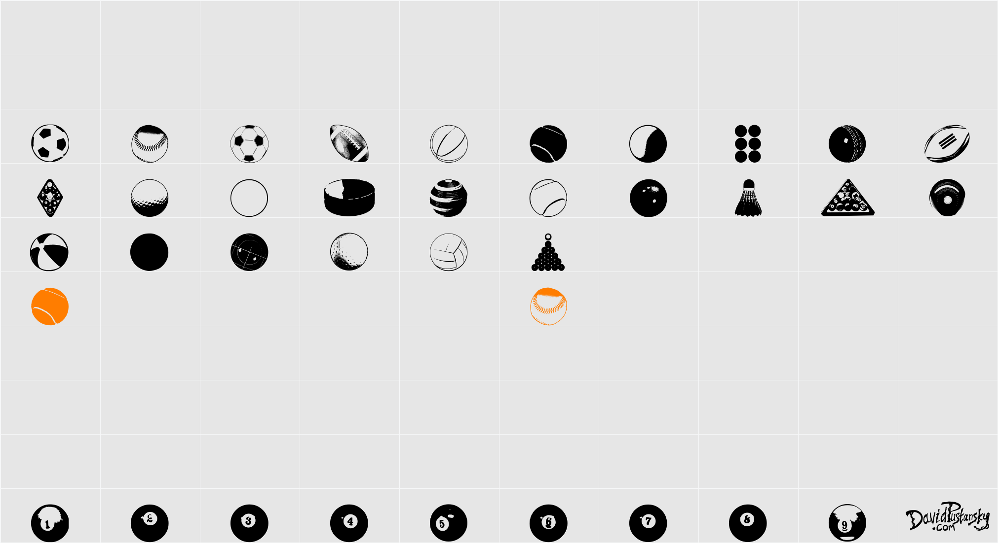 BALLS BALLS AND MORE BALLS Character Map
