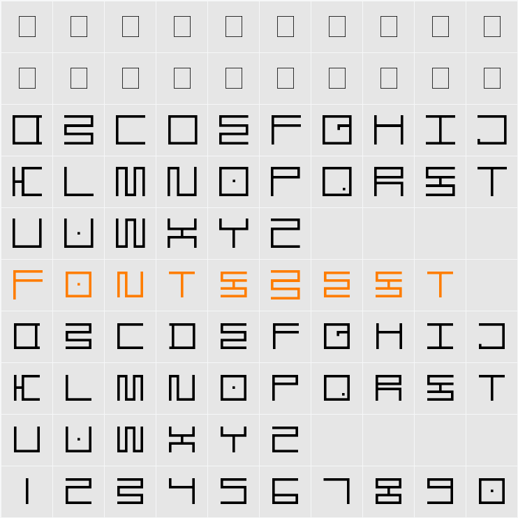 Chop Tofu Character Map