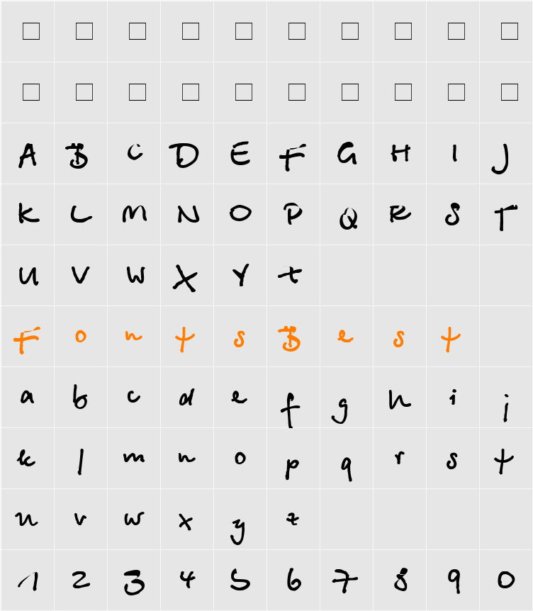 Betina Script Rus Character Map