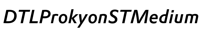 DTLProkyonSTMedium Font Image