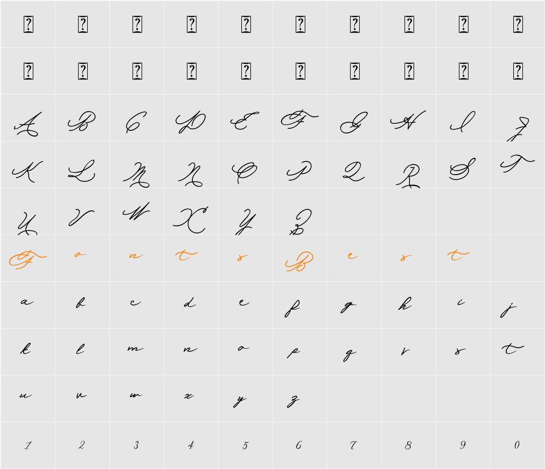 Allexandia Character Map
