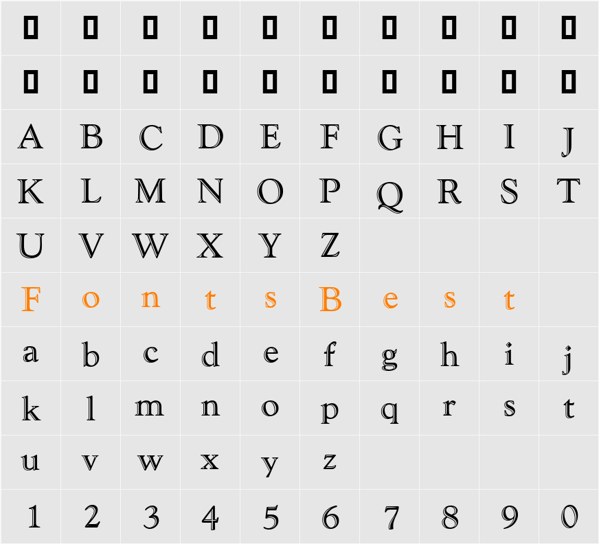 Filco Handfooled Character Map