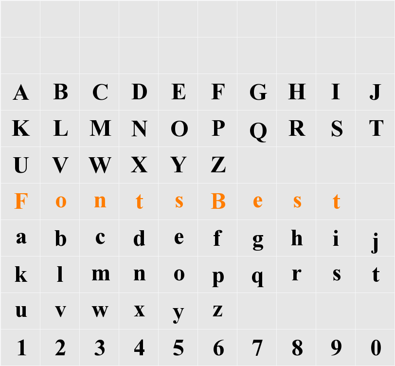 ALKATIP Jornal Tom Character Map
