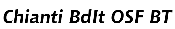 Chianti BdIt OSF BT Font Image