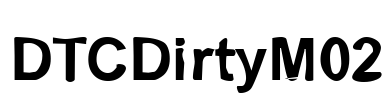 DTCDirtyM02 Font Image