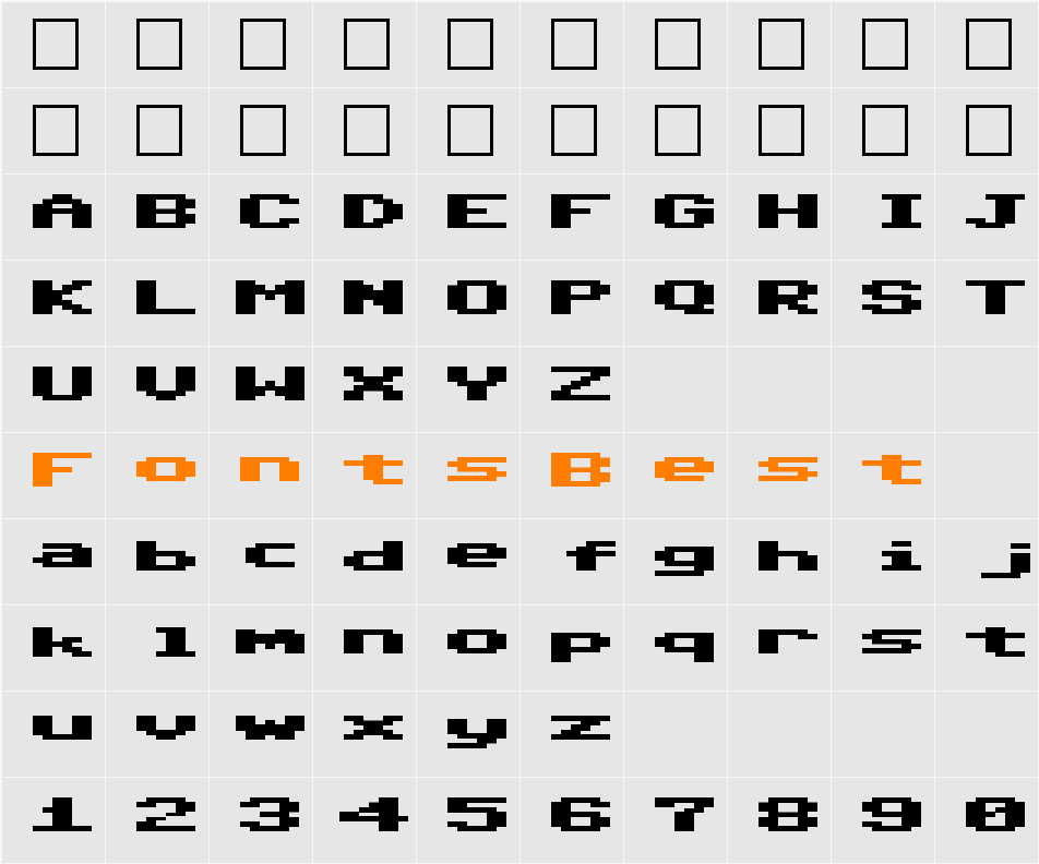 CBM-64 20 Column Character Map