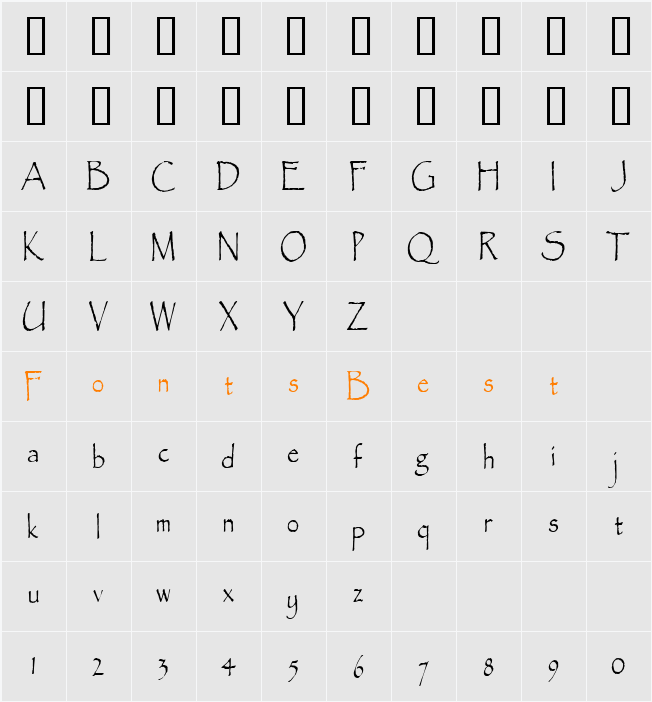 Chalk-Condensed Character Map