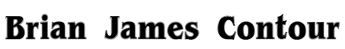 Brian James Contour Font Image