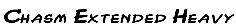 Chasm Extended Heavy Font Image