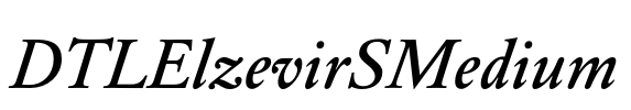 DTLElzevirSMedium Font Image