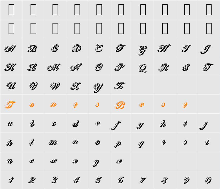 BallantinesShadow Character Map