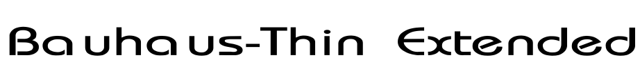 Bauhaus-Thin Extended Font Image