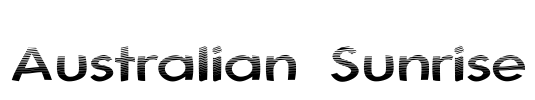 Australian Sunrise Font Image