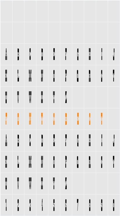 BigTope Character Map