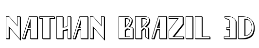 Nathan Brazil 3D Font Image