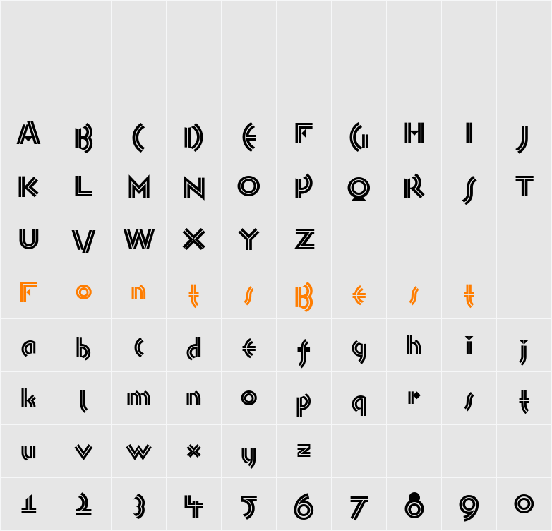 Monkey Business NF Character Map