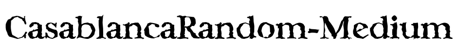CasablancaRandom-Medium Font Image