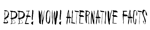 Bbbz! Wow! Alternative facts Font Image