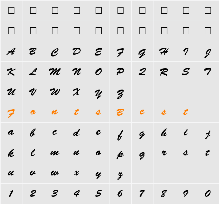 DS-Ribbon Character Map