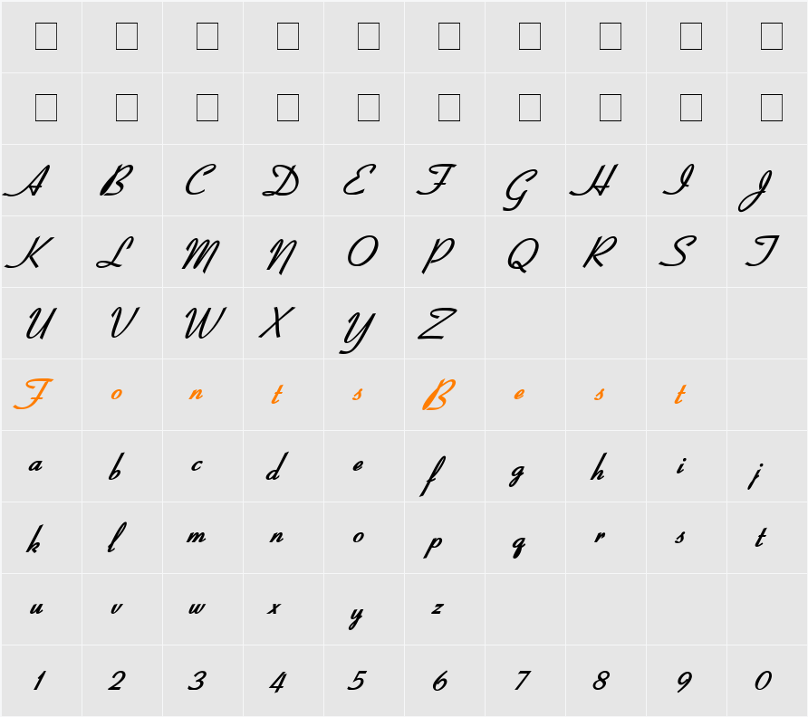Bow Character Map