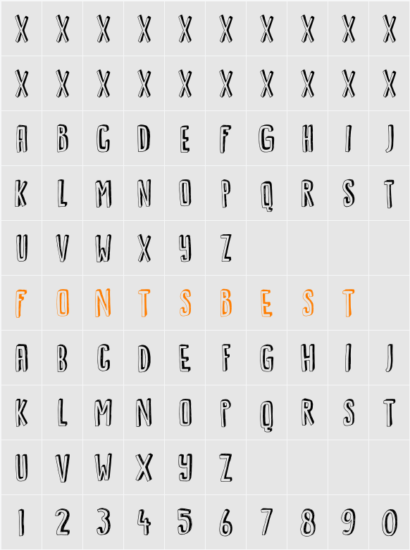 DK Kwark Character Map