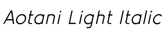 Aotani Light Italic