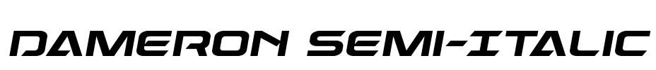 Dameron Semi-Italic Font Image