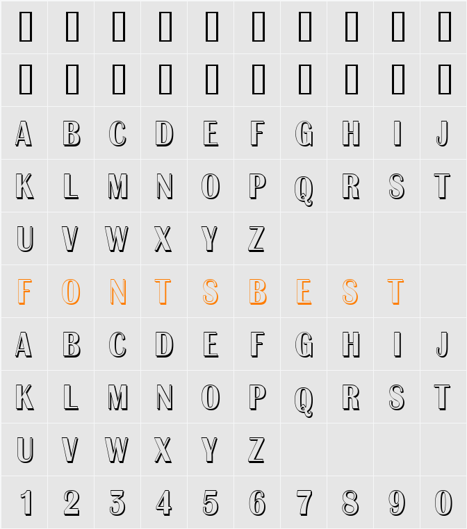 a_AlbionicTitulNrSh Character Map