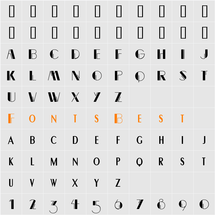 Banco Character Map