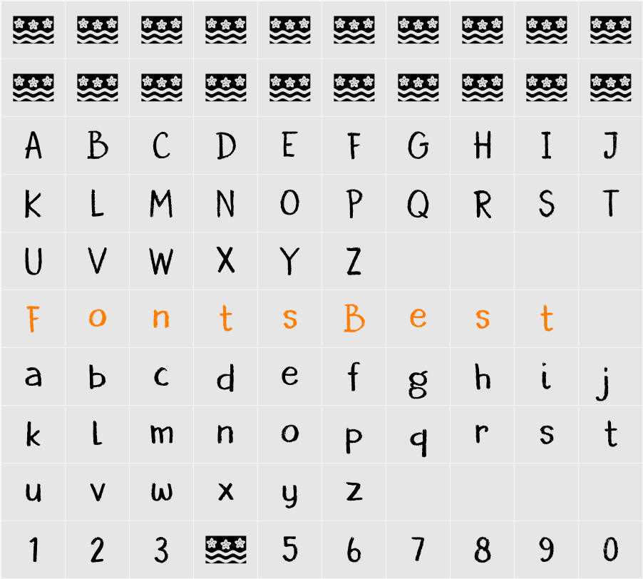 DK Borrowdale Character Map