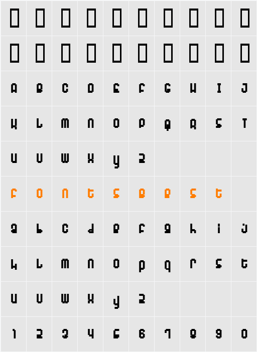 Monophonic Character Map