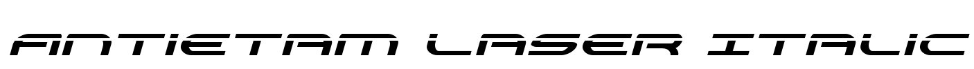 Antietam Laser Italic Font Image