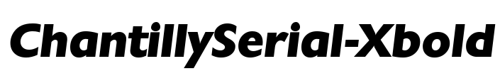 ChantillySerial-Xbold Font Image