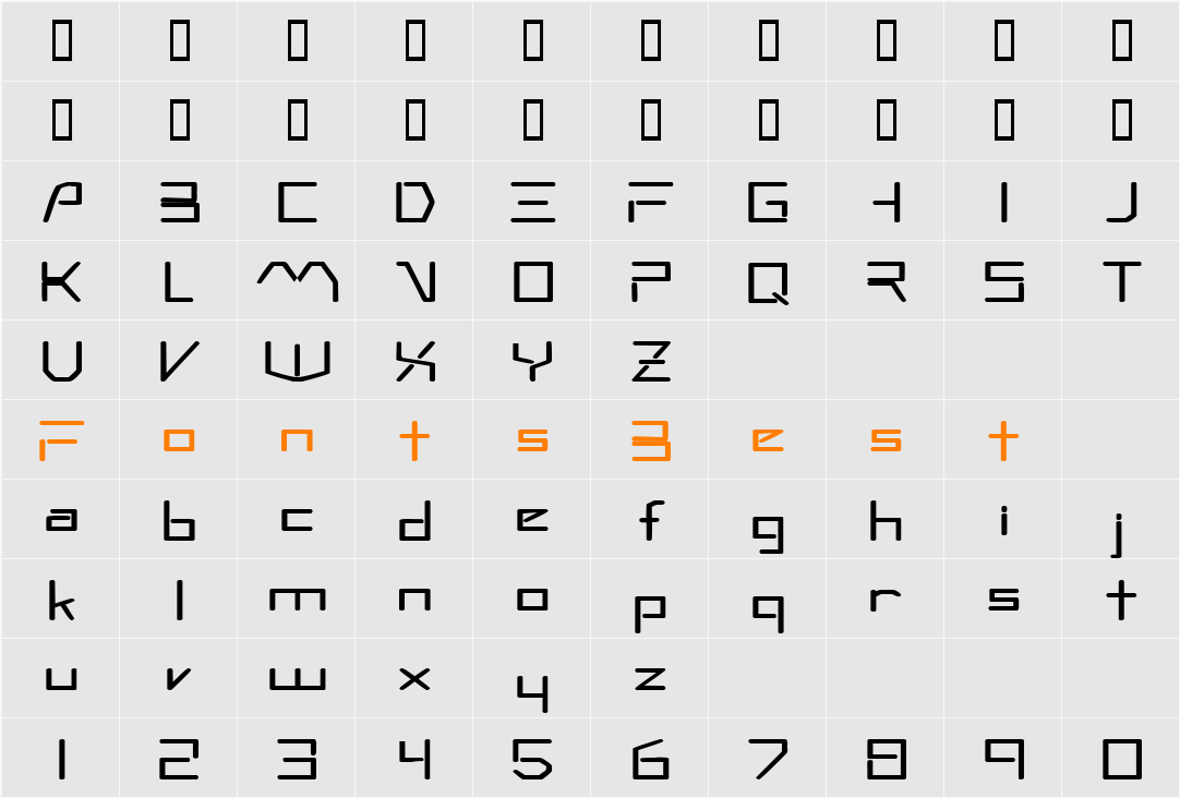 MoonwalkerExtended Character Map