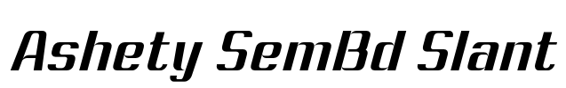 Ashety SemBd Slant Font Image