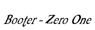 Booter - Zero One