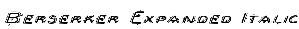 Berserker Expanded Italic Font Image