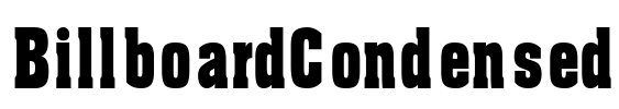 BillboardCondensed Font Image