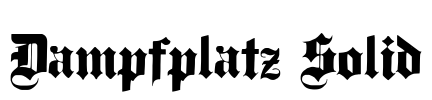 Dampfplatz Solid Font Image