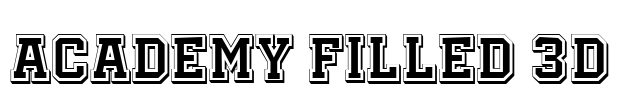 Academy Filled 3D Font Image