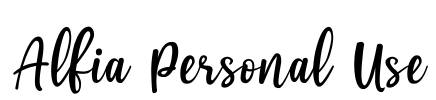 Alfia Personal Use Font Image