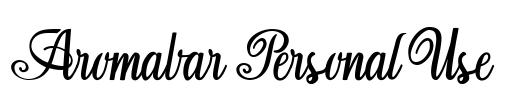 Aromabar Personal Use Font Image