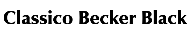 Classico Becker Black Font Image