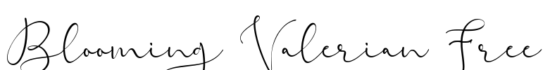 Blooming Valerian Free Font Image