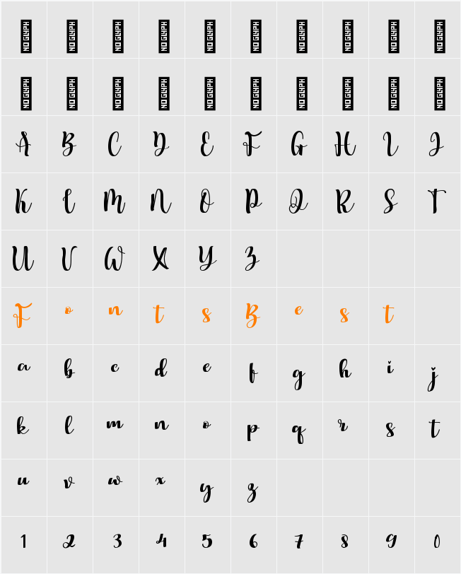 Bila Seyka Character Map