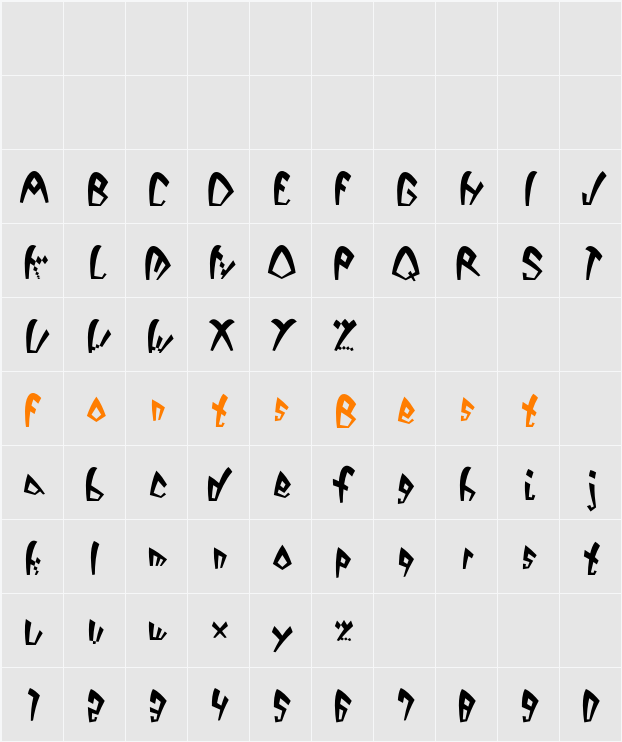 Dack Two Character Map