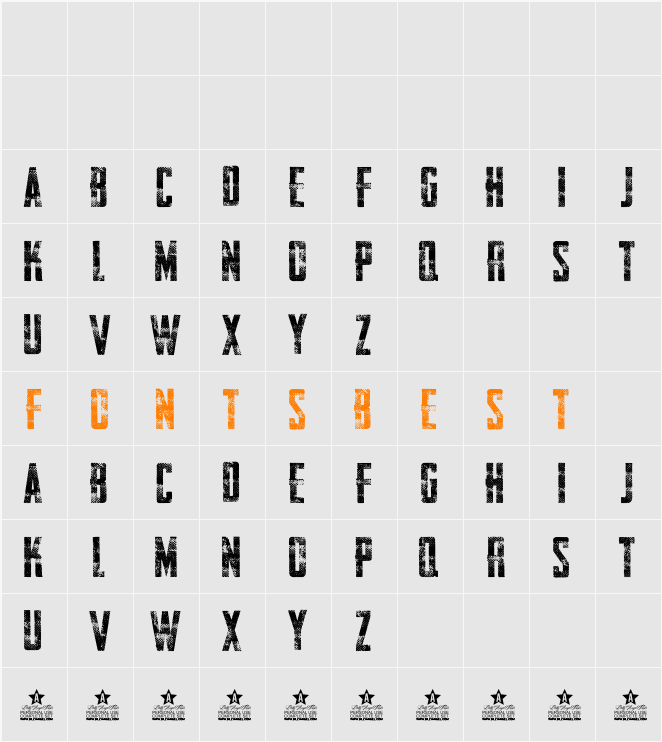 AWAKENNING STEEL Personal Use Character Map